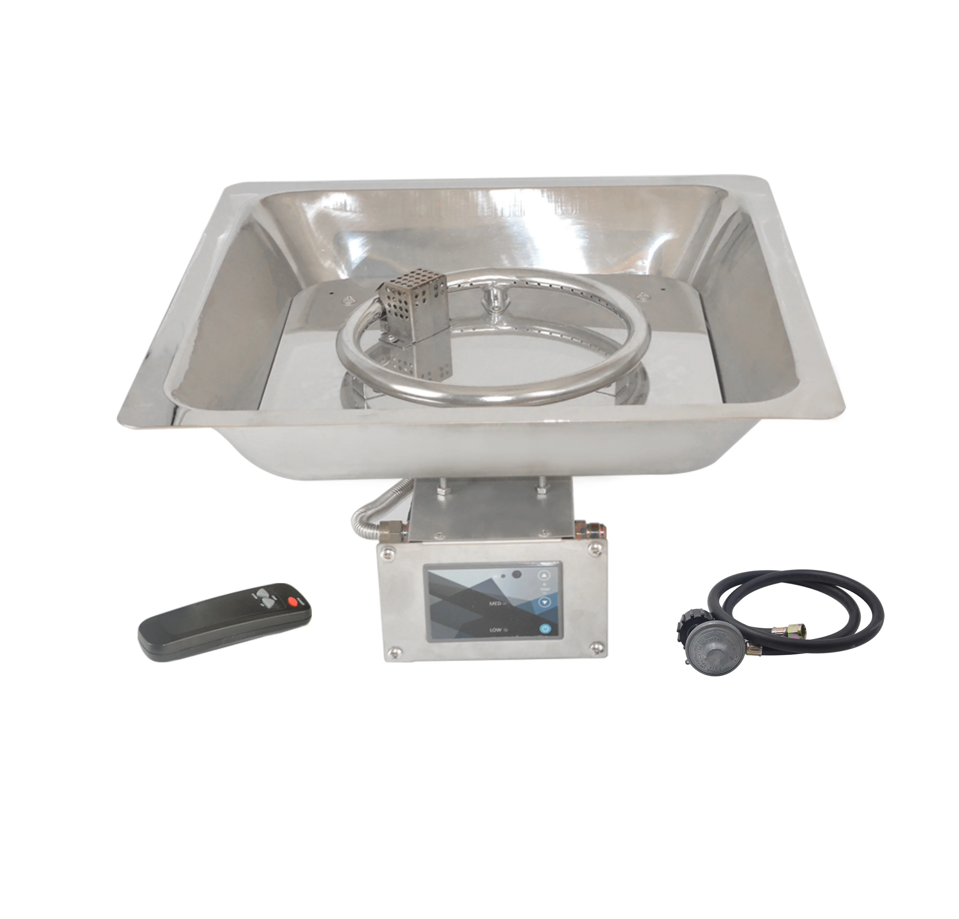 Remote control drop-in fire pit Burner