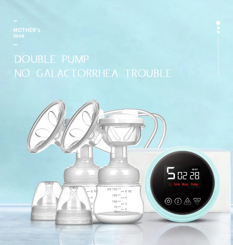 Wide Mouth 100% Eco-friendly Electric Silicone Cordless maternity Breast Milk double Pump