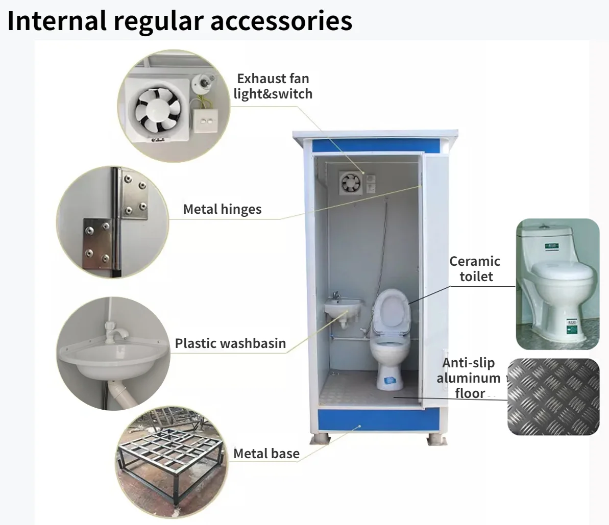 
Portable Mobile Toilet with shower room fast Assembly camping toilet price 