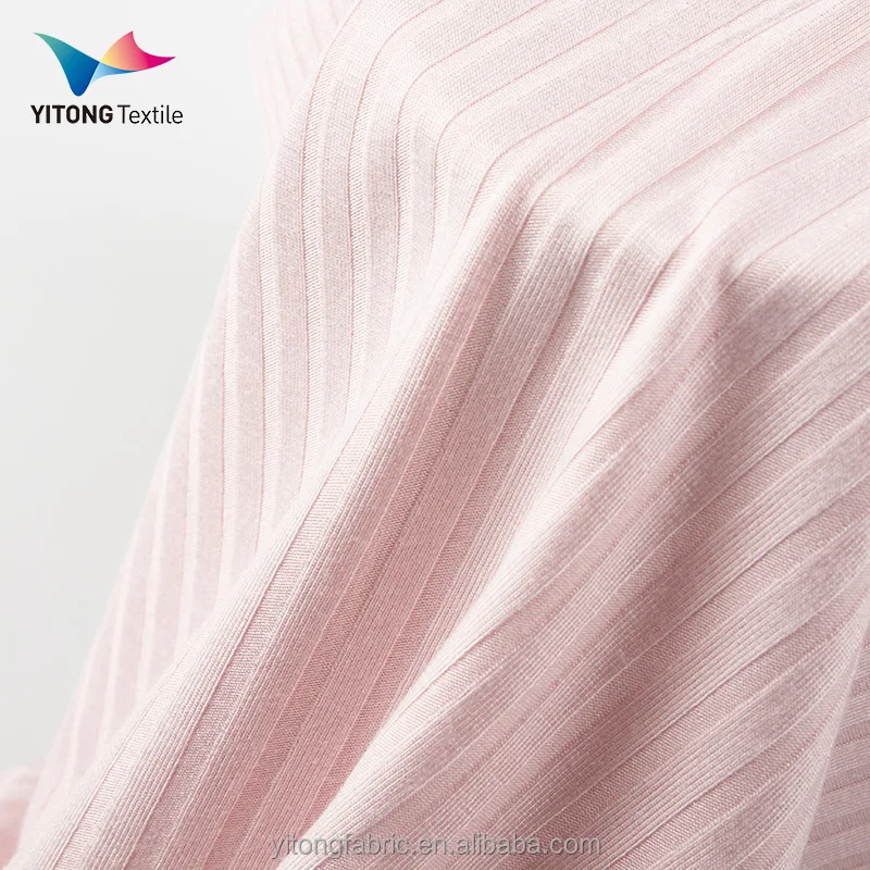 190 gsm Rib Knit Fabric Viscose Spandex Fabric 93% Viscose 7% Spandex Fabric for Loungewear