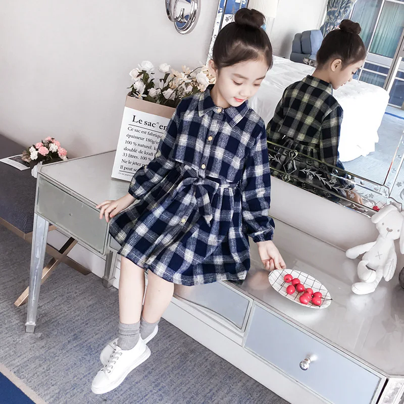 Hao Baby Korean Version Spring Autumn Kids Girl Children Wear Children Long Sleeve Clothes Dress