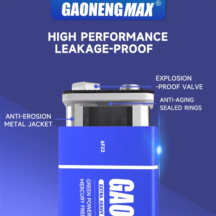 High power plus medical detector heavy duty 6f22 9v carbon zinc battery Primary Batteries