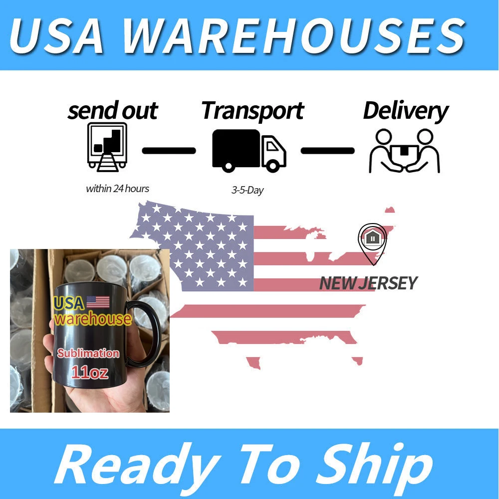 magic mug 11 ounce sublimation mugs sublimation blanks wholesale USA WAREHOUSE black magic cup mugs for sublimation