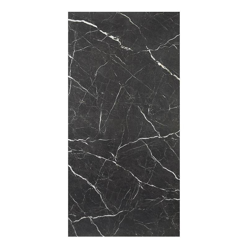 Goodone Marble Stone Effect Glazed Vitrified Porcelain Dark Grey Gloss Floor Tiles