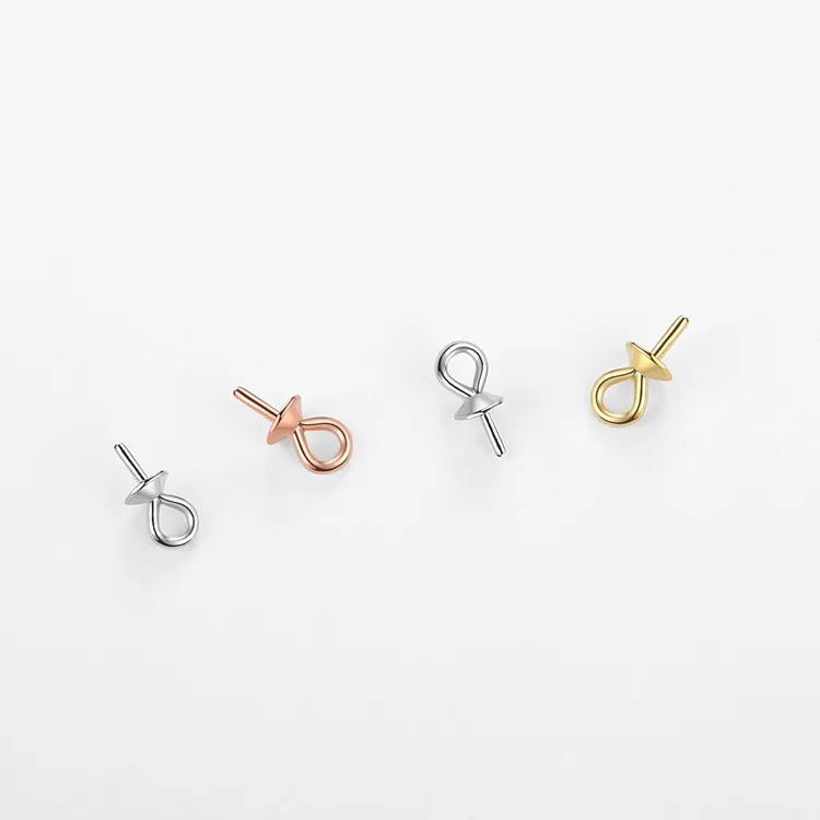 DIY accessories high quality S925 silver jewelry finds bead 18k gold plating for jewelry wholesale