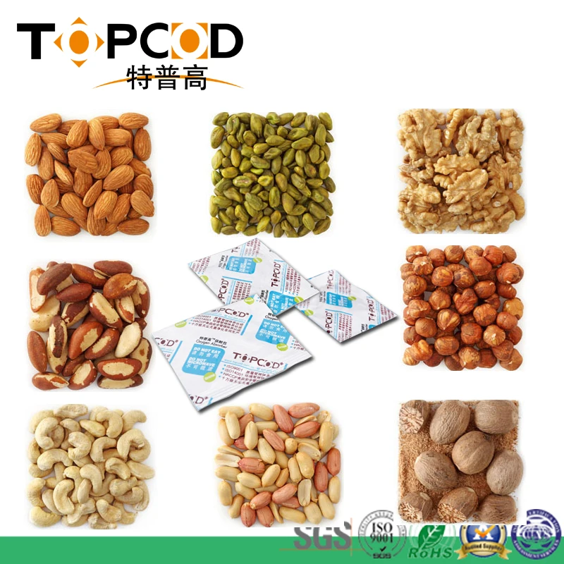 High efficiency moon cake nuts popcorn tea chocolate waffle cookies candy oxygen absorber supplier