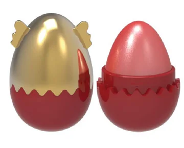 Mini Unique Empty Lip Membrane Container Recyclable Egg Shape Lip Balm Tube and Angel Lipstick Container for Cosmetic Use