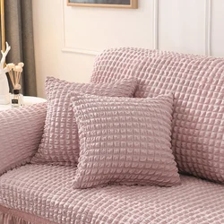 High quality protective luxury jacquard polyester strech double seat sofa cover couch