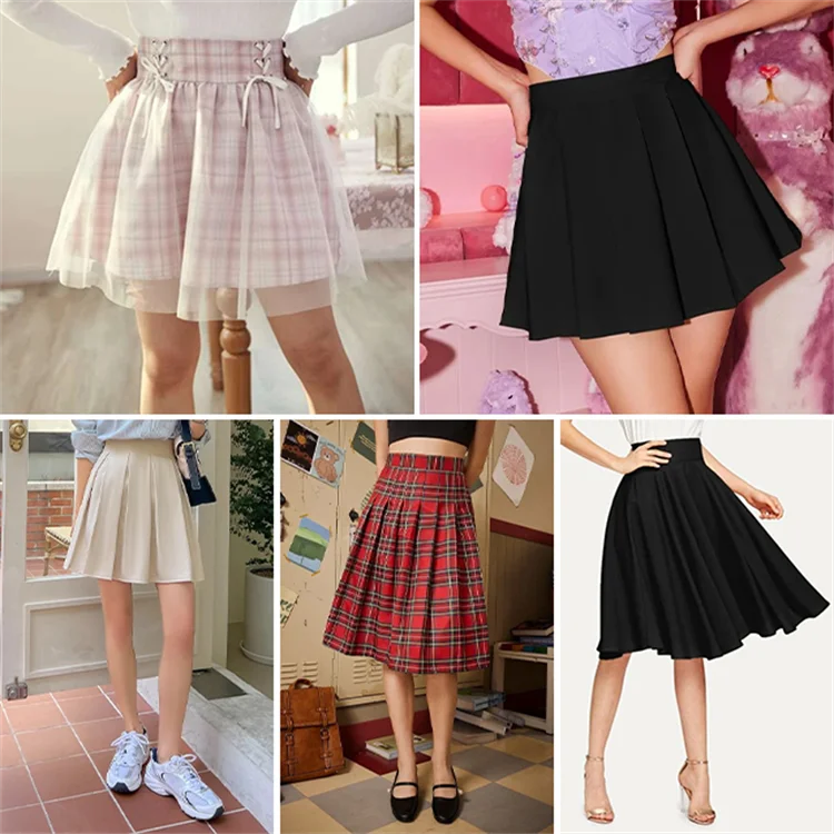 2022 new cotton fabric high waist skirt women fashion stock clothes