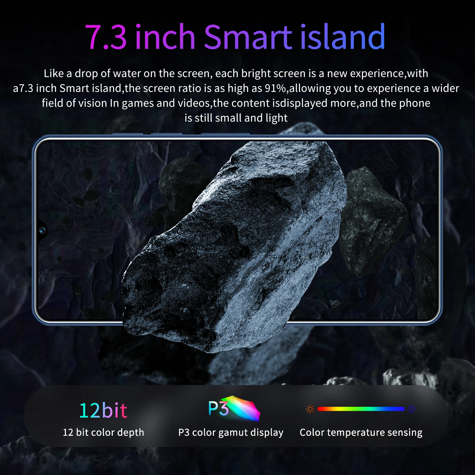 Hot Selling GT10pro Original 7.3 Inch 16GB+1TB Unlocked Cell Mobile Phones Dual Sim Android13 5G Smart Phone