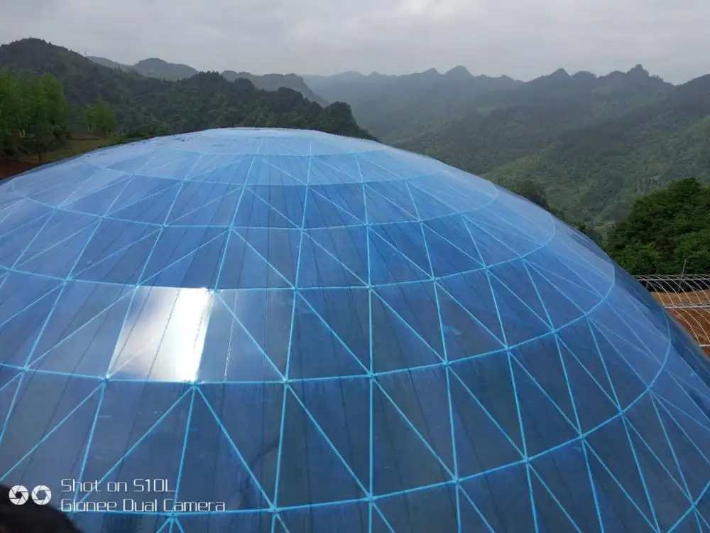 Large Plastic Transparent Dome Tent Agriculture Greenhouse 500m2 Dome House