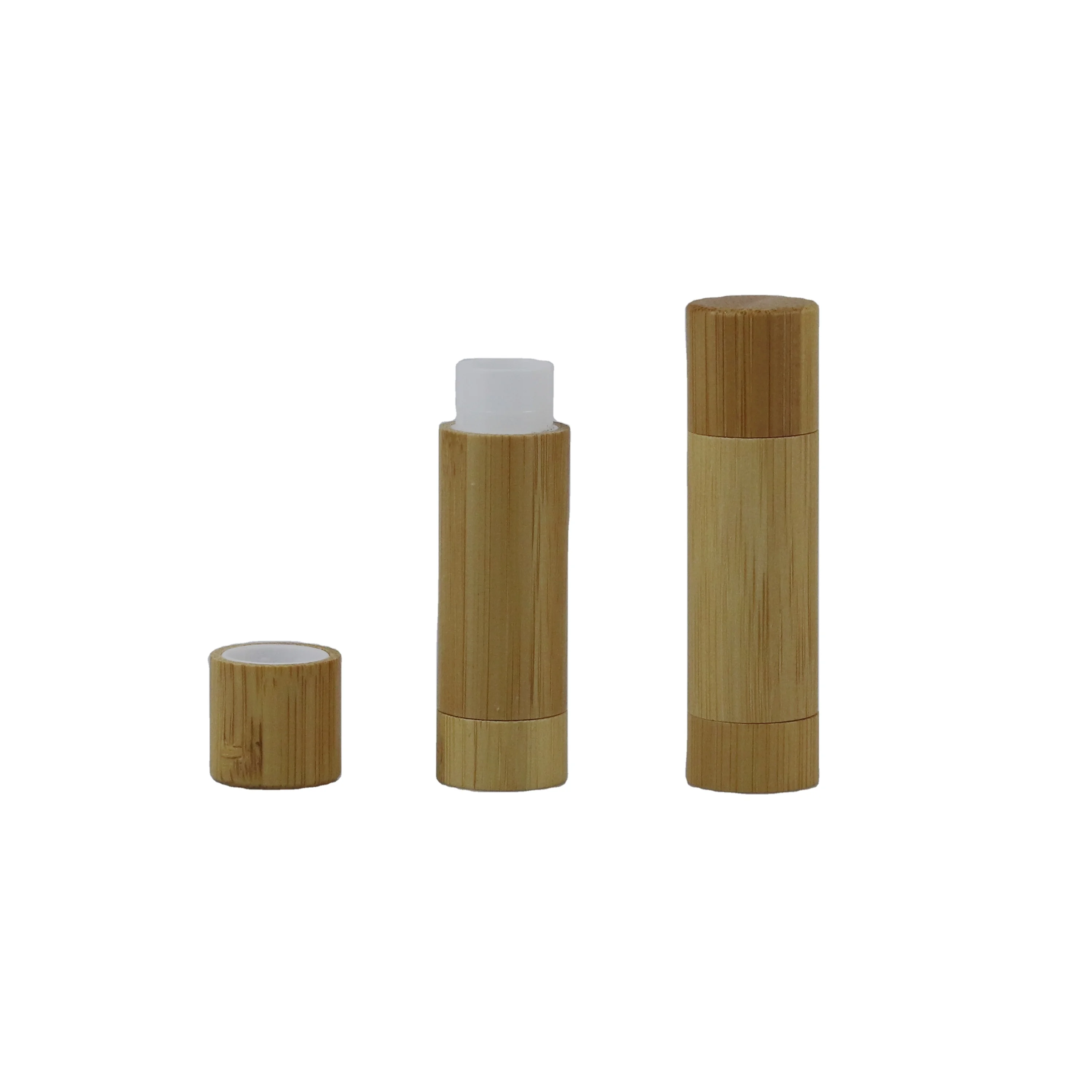 5g empty eco friendly bamboo wood lipstick tube lipbalm tube for cosmetic packaging