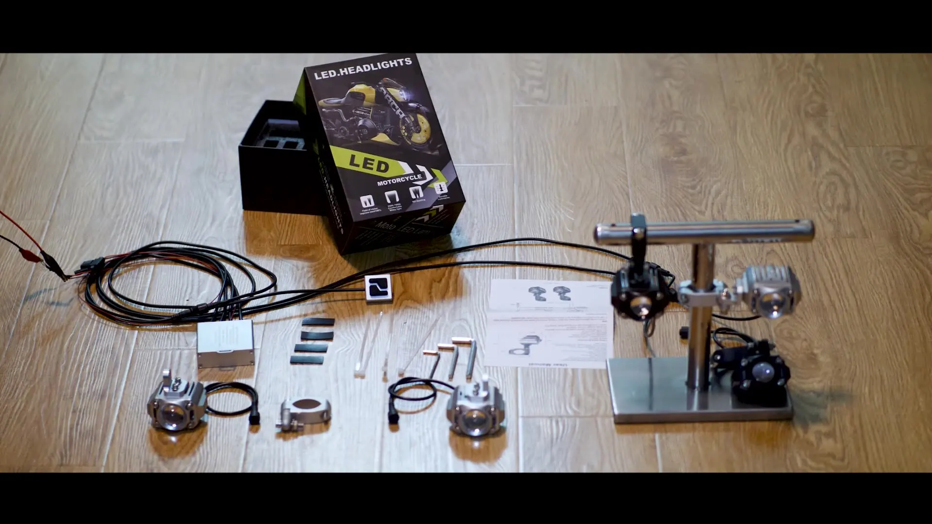 High Beam Spotlight Bike Motorcycle Led Auxiliary Light Dual Color Led Mini Light Fog