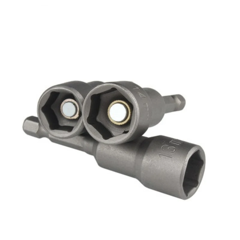 Factory Price Magnetic Nut Setter Driver Socket Bit 1/4 Inch Strong Magnetic Screw Driver Hex Nut Setter