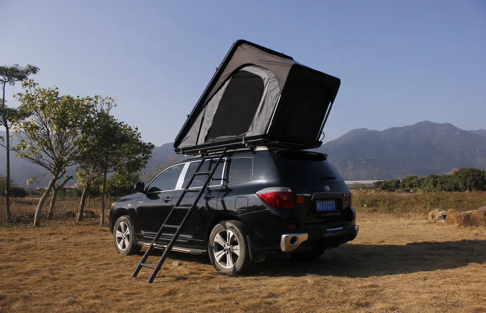 Portable Light Weight Inner Insulated Clamshell Triangle Camping Roof Top Tent For Camping