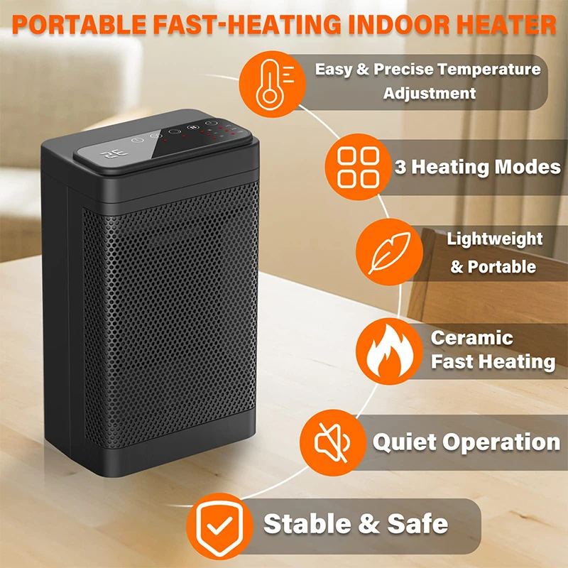Wall-Outlet Mini Electric Air Heater Powerful Warm Blower Fast Heater Fan Stove Radiator Room Warmer