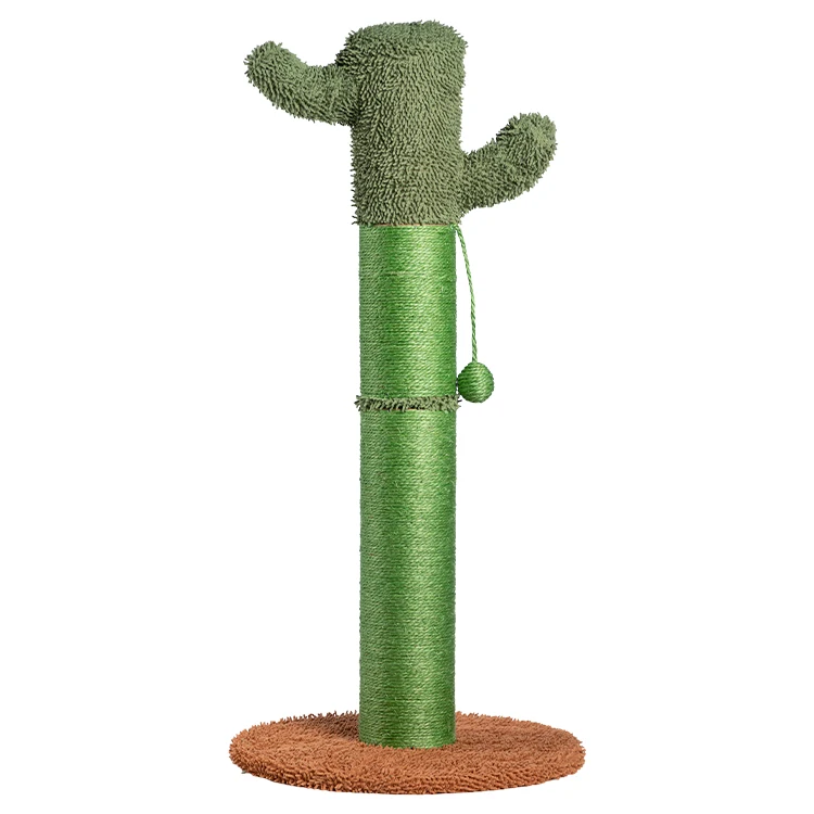 Hot Sale Pet Sisal Green Cat Scratcher Tree Post Cactus Cat Tree
