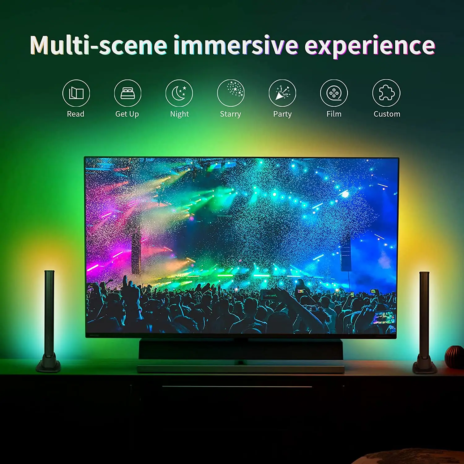 Great Roc 2022 New hot Voice App control sound pick up ambient light symphony ambient light Game Background Atmosphere Light