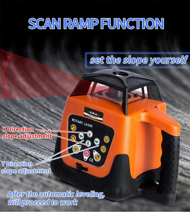 500M Green Long Distance Laser Land Leveller Agriculture Automatic 360 Rotary Outdoor Self-leveling Rotating Laser Level Swinger