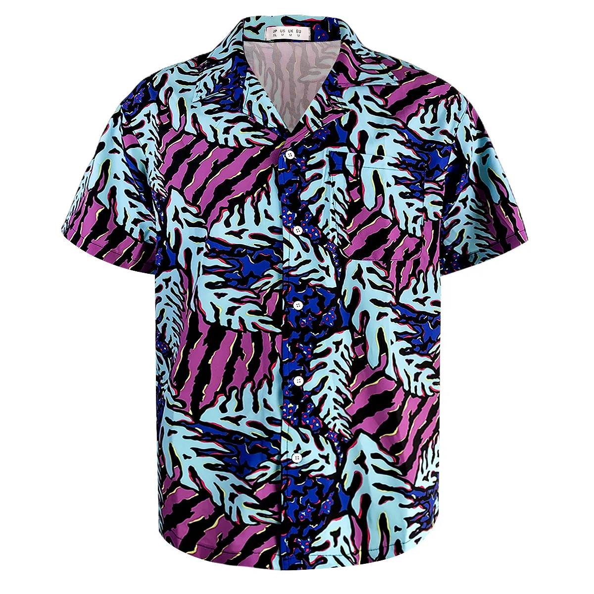 2023 New Design Custom Made Printing Polyester Rayon Beach Wear Mens Hawaiin Shirt