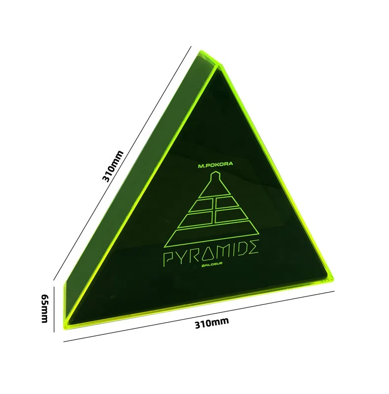 JERY Clear Plexiglass Display caseTransparent Triangle Acrylic Displaying Stand Pmma shadow case