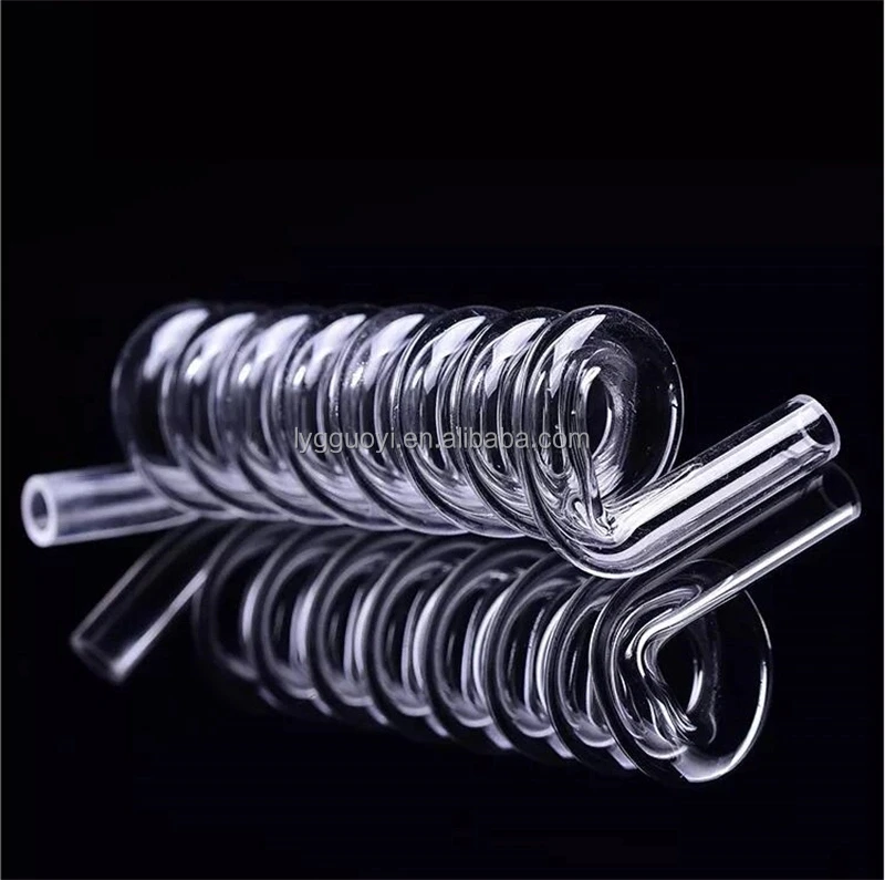 high-temperature spiral quartz glass tubing pyrex pipes for sale