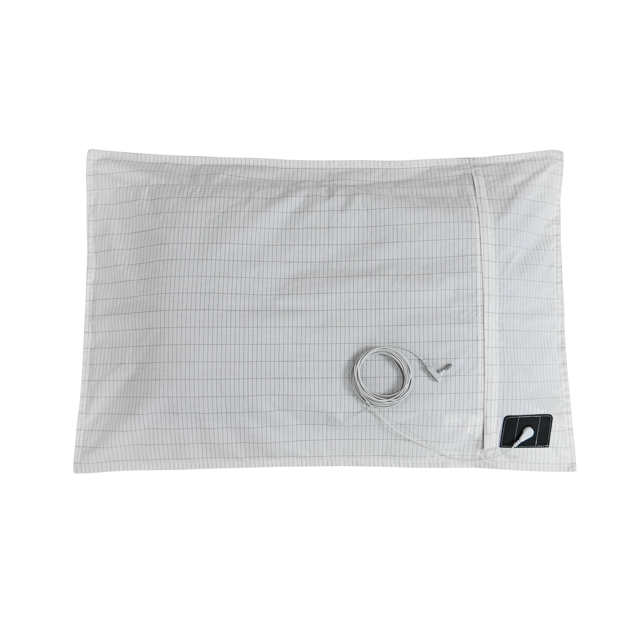 Dropshipping grounding Silver fiber pillow case with zipper White or grey anti-static for good sleep