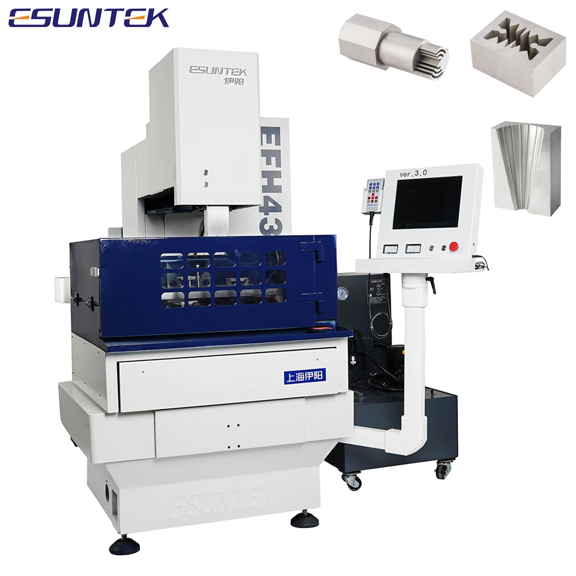 Esuntek CNC Wire Cutting EDM Machine with stepper motor molybdenum wire for punching and die mould