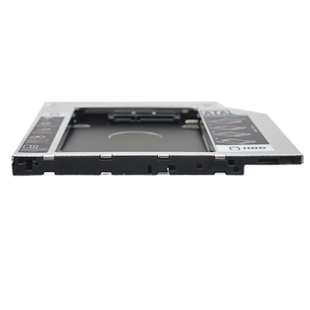 Aluminum 2nd Second Hdd Caddy Optibay SATA 3.0 2.5' SSD DVD CD-ROM Enclosure Adapter Hard Disk Drive Case Computer accessories