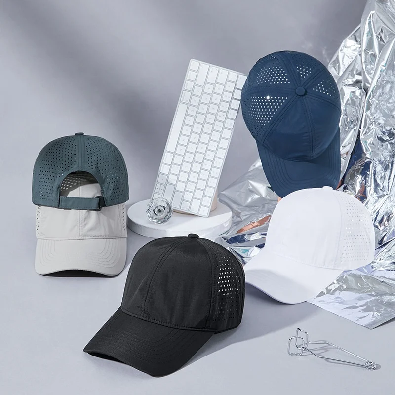 Summer Breathable mesh baseball cap man quick dry nylon outdoor sports hat custom sun protection cap