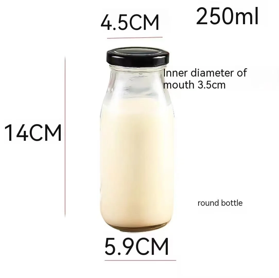 Оптовая продажа высококачественные прозрачные 250 мл стеклянные бутылки молока