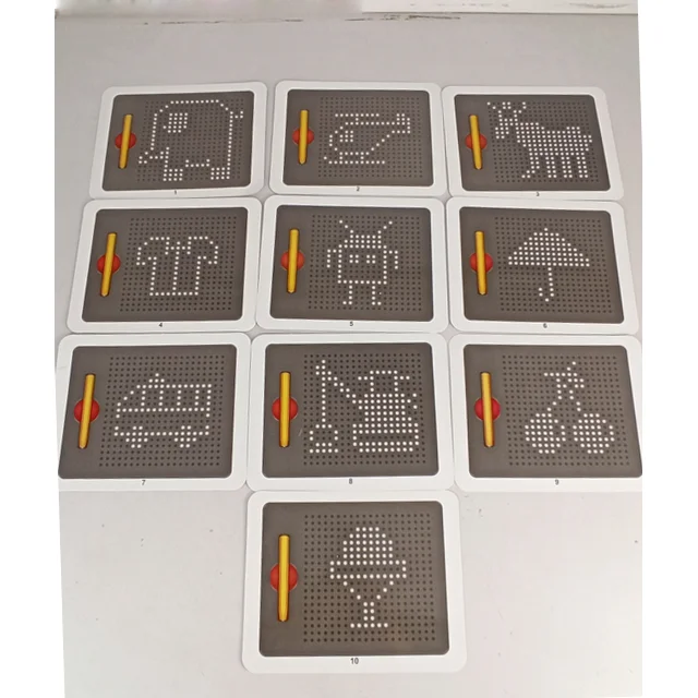 Magnetic steel ball drawing board (380PCS with 10 cards)New Design Magpad Dots Beads Magnetic Board Drawing Tablet For Kids Toys