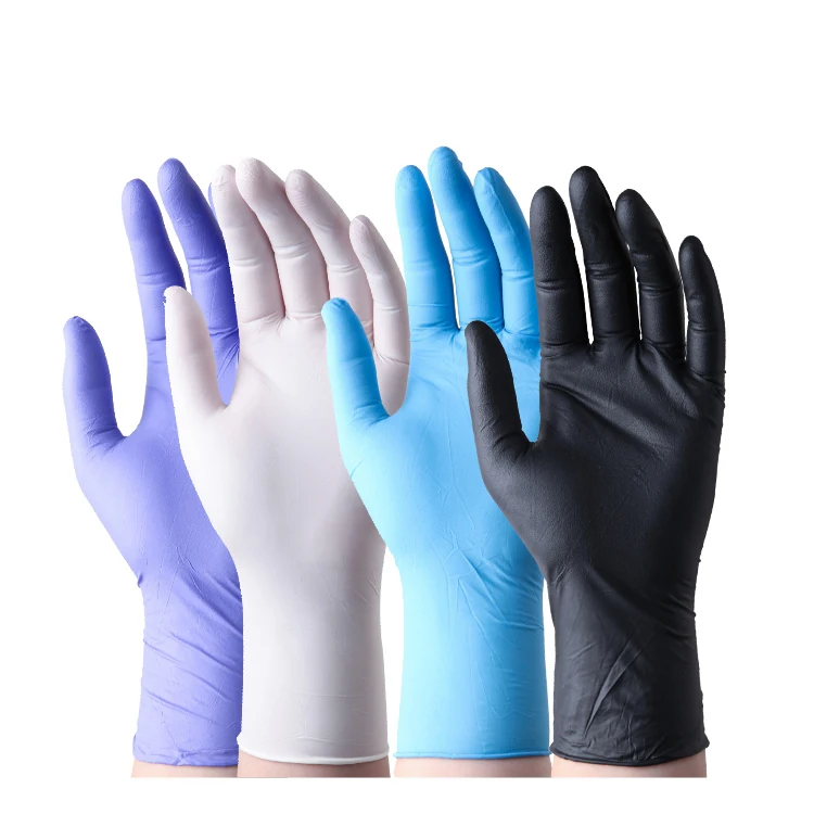 SN15 Blue cheap latex vinyl free nitrile gloves powder free food grade examination disposal nitrile gloves guantes de nitrilo
