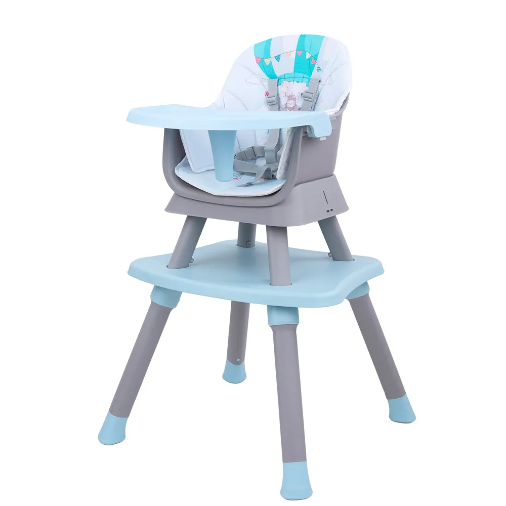 Brightbebe New Design 6 in 1 Multi-function Portable Adjustable Folding Kids Feeding Dining Booster Baby High Chair