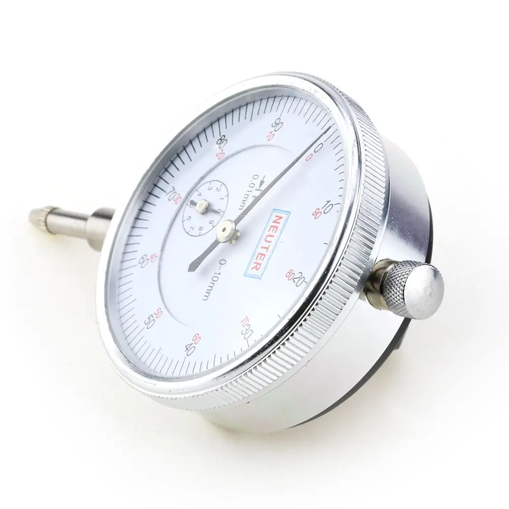 Dial Indicator Gauge 0-10mm Meter Precise 0.01mm Resolution Concentricity Test Mesure Instrument Tool Dial Gauge Indicator
