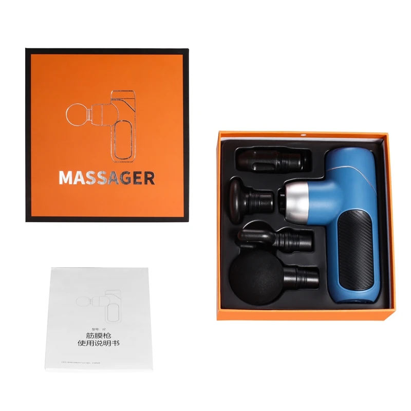 2021 new body massager 5v massage fascia gun fascia gun 4 heads muscle stimulator massager