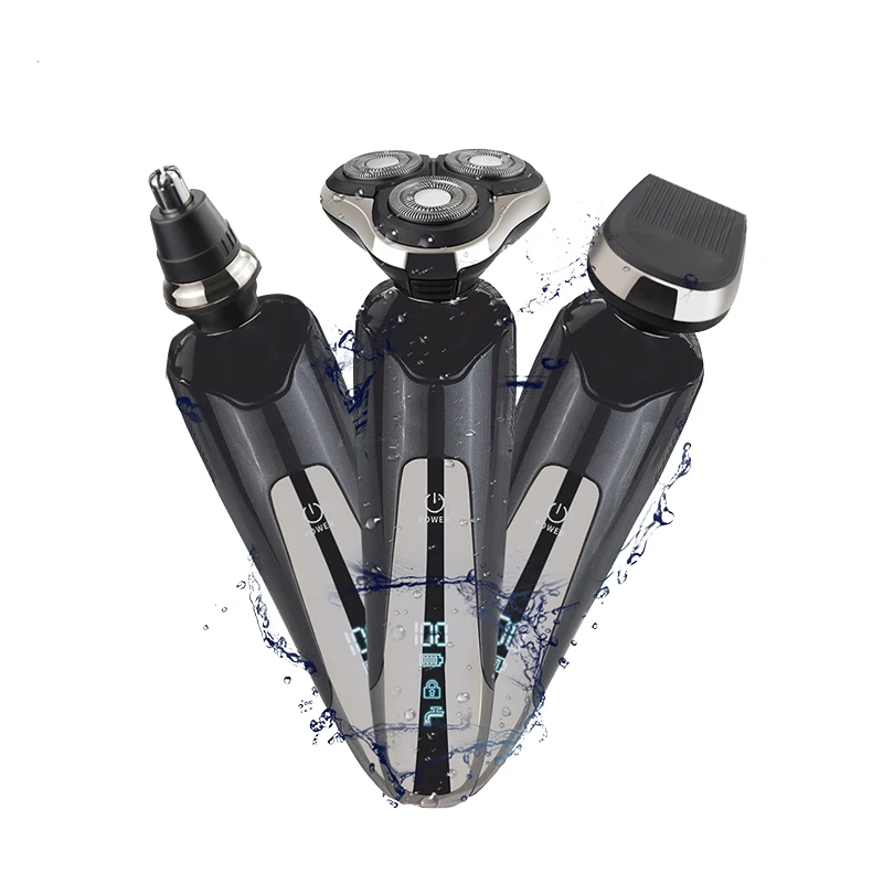 USB charging Waterproof Cordless Triple Blade Shavers Hair Trimmer Razor Remover For Men