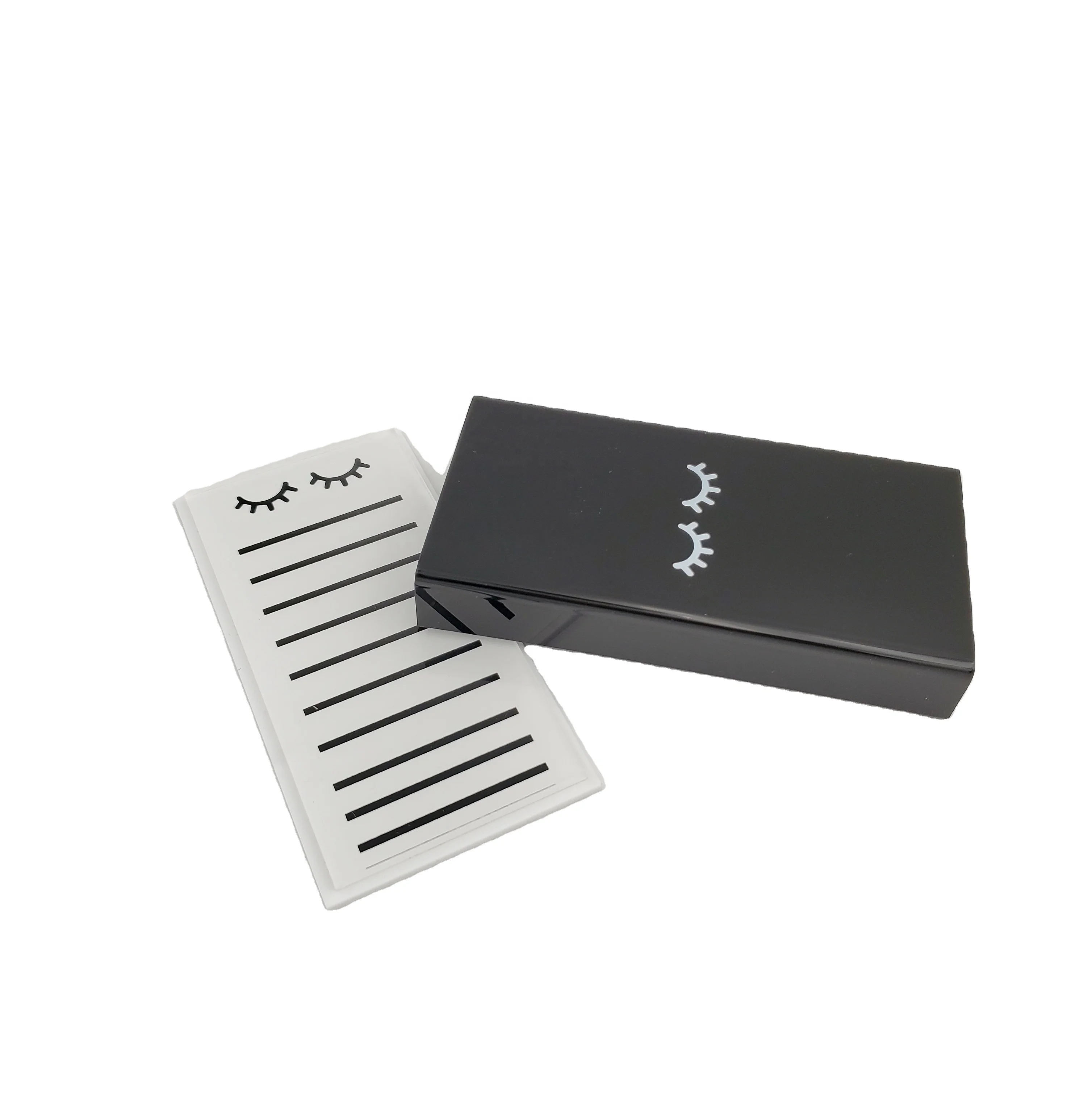 
black eyelash cases/black single lash box/big black lash case 