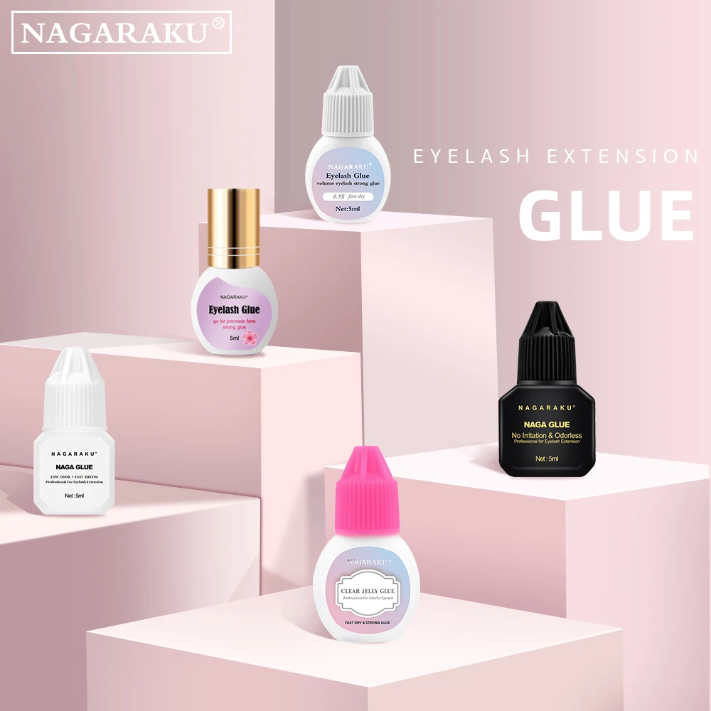 NAGARAKU клей для наращивания ресниц объем ресниц клей быстро сохнет 0.5s 6s мягкий клей низкого дыма метка частного назначения Rentention; Большие размеры 30-45 дней
