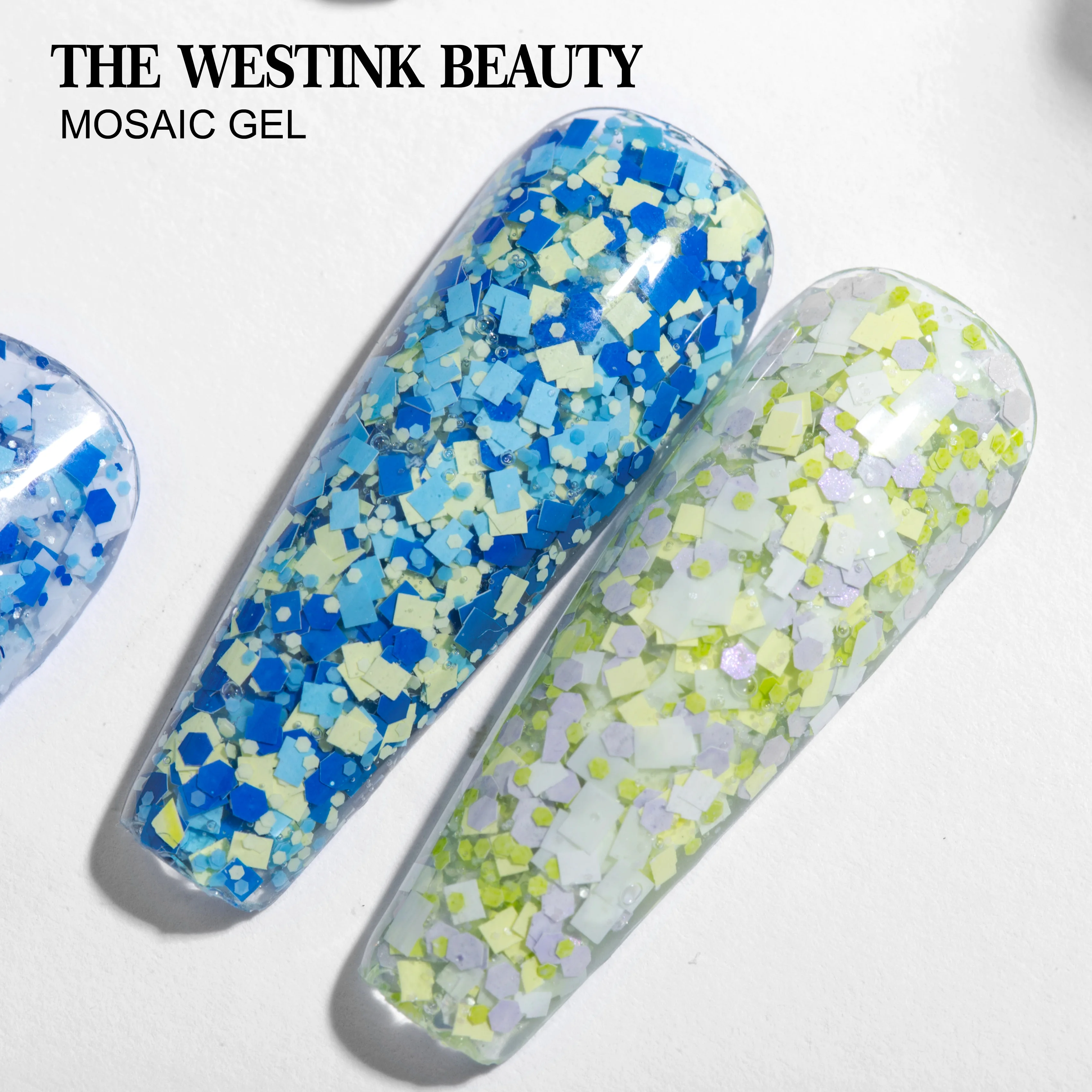 Free Sample Mosaic Gel 22 Colors Wholesale Flake Gel High Quality