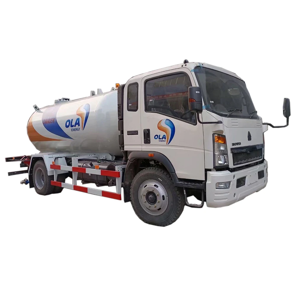 8 Cbm  HOWO Liquefied Petroleum Gas Filling Truck  GLP Tanker Lpg Dispensing Truck for Sale