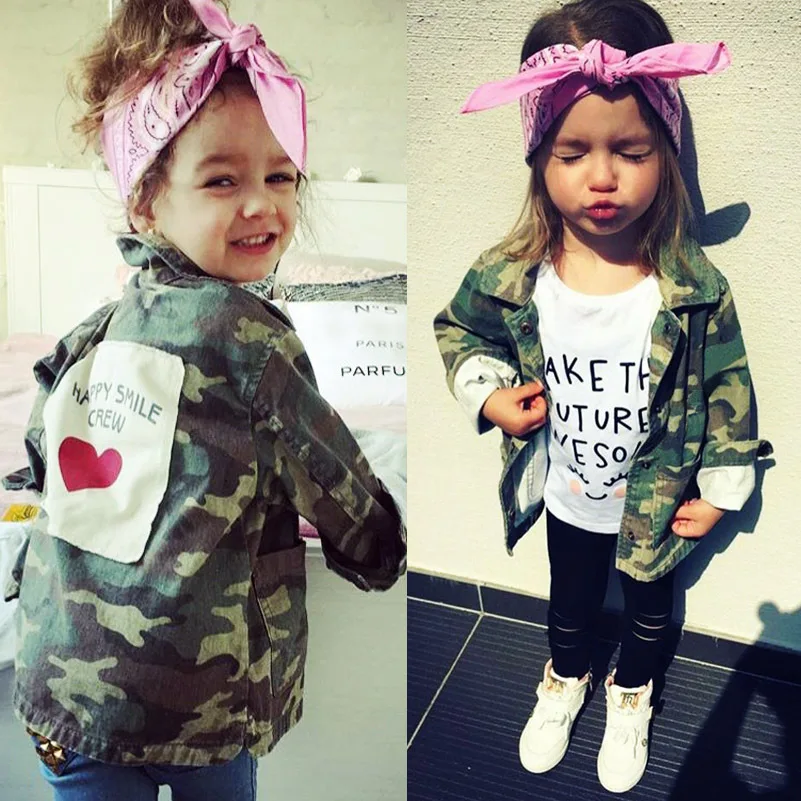Fashion Children Clothes Camouflage Long Sleeve Outwear family matching mommy and me outfits Jacket Coat for 2- 8Y Kids