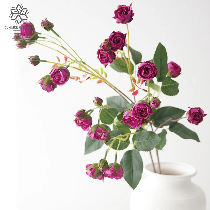 Factory Wholesale Spring Color Small Roses Wholesale Artificial Flowers Artificial Silk Flowers