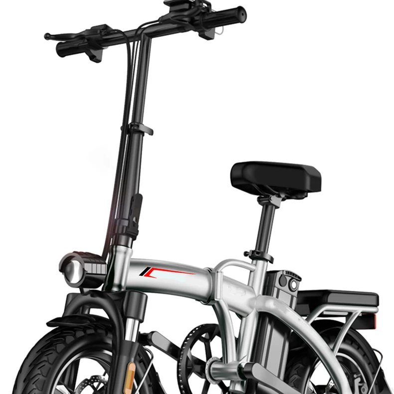 Mallbem OEM 48v Lithium Battery 14 Inch Lightweight E Bike Electric Folding Fat Tire Bike