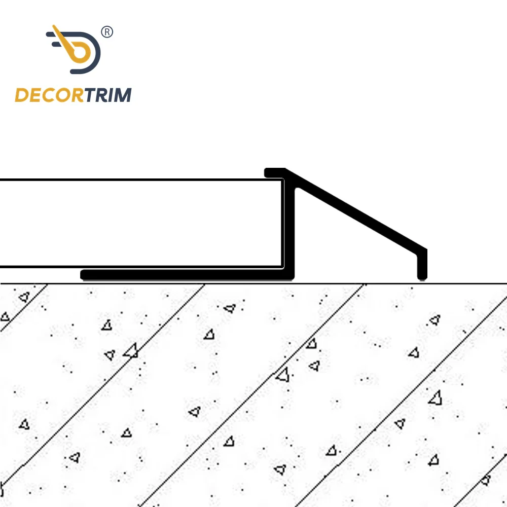Prolink Metal Factory YJ-106 Triangle Shape Aluminium Corner Tile Edge Trimming Lines Tile Profile For Floor Edge Protection