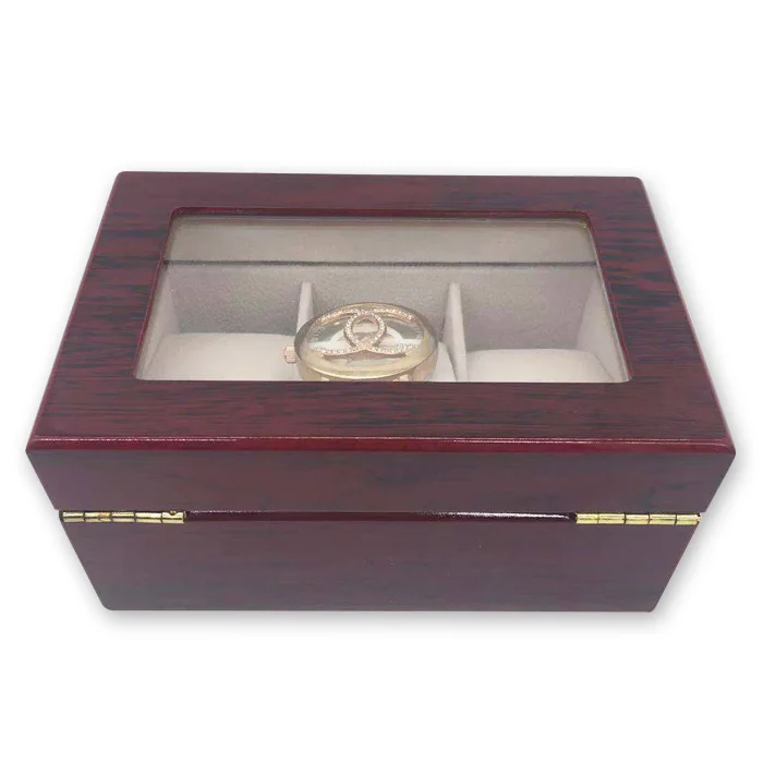 Factory Custom Luxury Light Red Paint Wood Watch Box