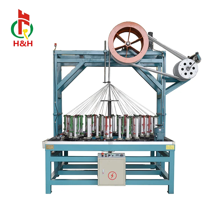 Henghui  High Speed 48 spindle Braiding Machine for Flexible Earth Strap Tinned Copper Braid Battery Strap