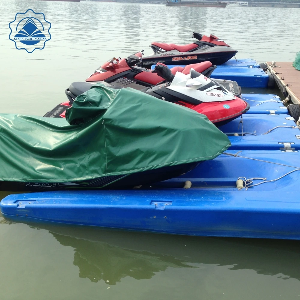 yacht sailing Floating  Jet ski dock pontoon modular platform in LLDPE material strong anti-UV feature boat lift bridge
