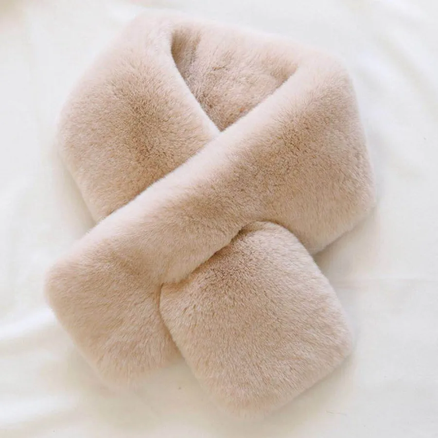 
Promotional fashionable custom long faux Rex rabbit fur scarf 