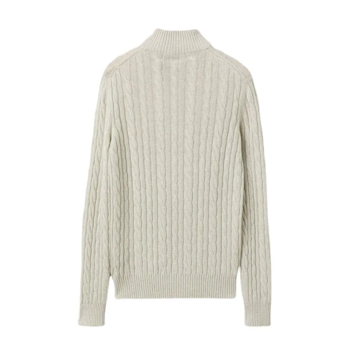 Classical style big cable knit cashmere men sweater